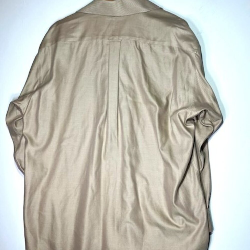 Tommy Hilfiger Lifetime Collar Gold Twill Tailored Dress Shirt Sz 16 1/2" 33" - Picture 2 of 5